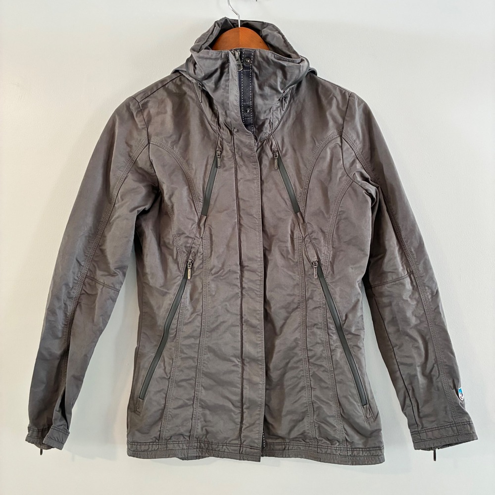 KUHL Projekt Jacket XS Full Zip Hooded Outdoor Utility Coat Gorp Mountain Urban